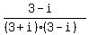 %283-i%29%2F%28%283%2Bi%29%283-i%29%29