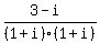 %283-i%29%2F%281%2Bi%29%281%2Bi%29