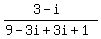 %283-i%29%2F%289-3i%2B3i%2B1%29