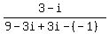 %283-i%29%2F%289-3i%2B3i-%28-1%29%29