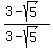 (3-sqrt(5))/(3-sqrt(5))