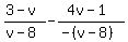 %283-v%29%2F%28v-8%29-%284v-1%29%2F%28-%28v-8%29%29