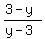 %283-y%29%2F%28y-3%29