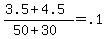 %283.5+%2B+4.5%29+%2F+%2850+%2B+30%29+=+.1