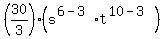 %2830%2F3%29%28s%5E%286-3%29t%5E%2810-3%29%29