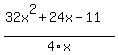 %2832x%5E2%2B24x-11%29%2F4x