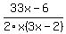 %2833x-6%29%2F2x%283x-2%29