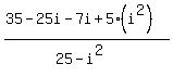 %2835+-25i+-+7i+%2B+5%28i%5E2%29%29+%2F+%2825+-+i%5E2%29