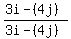 (3i - (4j)) /(3i - (4j)) 