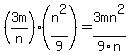 (3m/n)(n^2/9)=3mn^2/9n