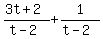 %283t+%2B+2%29%2F+%28t+-+2%29+%2B+1%2F+%28t-2%29+