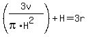 %283v%2F%28pi%2AH%5E2%29%29%2BH=3r