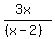 %283x%29%2F%28%28x-2%29%29