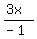 %283x%29%2F%28-1%29