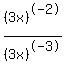 %283x%29%5E-2+%2F+%283x%29%5E-3