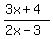 %283x%2B4%29%2F%282x-3%29