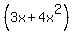 (3x+4x^2) 