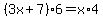 %283x%2B7%29%2A6+=x+%2A4