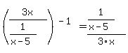 %283x%2F%281%2F%28x-5%29%29%29%5E%28-1%29+=+%281%2F%28x-5%29%29%2F3x