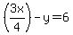 %283x%2F4%29-y=6