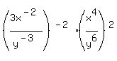 %283x%5E%28-2%29%2Fy%5E%28-3%29%29%5E%28-2%29%2A%28x%5E4%2Fy%5E6%29%5E2
