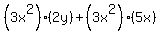 %283x%5E2%29%282y%29%2B%283x%5E2%29%285x%29