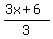 %283x+%2B+6%29%2F3