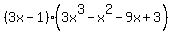 %283x-1%29%283x%5E3+-+x%5E2+-+9x+%2B+3%29