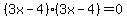 (3x-4)(3x-4)=0