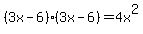 %283x-6%29%283x-6%29=4x%5E2