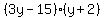 (3y-15)(y+2)