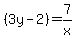 %283y-2%29+=+7%2Fx