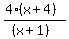 %284%28x%2B4%29%29%2F%28%28x%2B1%29%29