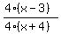 %284%28x-3%29%29%2F%284%28x%2B4%29%29