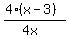 (4(x-3))/(4x)