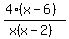 %284%28x-6%29%29%2F%28x%28x-2%29%29