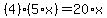 %284%29%2A%285%2Ax%29=20%2Ax