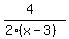 %284%29%2F%282%28x-3%29%29