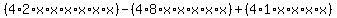 %284%2A2%2Ax%2Ax%2Ax%2Ax%2Ax%2Ax%29+-+%284%2A8%2Ax%2Ax%2Ax%2Ax%2Ax%29+%2B+%284%2A1%2Ax%2Ax%2Ax%2Ax%29