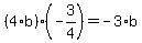 (4*b)*(-3/4)=-3*b