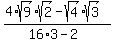 %284%2Asqrt%289%29%2Asqrt%282%29+-sqrt%284%29%2Asqrt%283%29%29%2F%2816%2A3-2%29