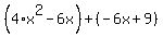 %284%2Ax%5E2-6x%29%2B%28-6x%2B9%29