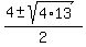 %284%2B-sqrt%284%2A13%29%29%2F2