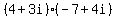 %284%2B3i%29%28-7%2B4i%29
