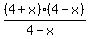 %284%2Bx%29%284-x%29%2F%284-x%29