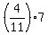 %284%2F11%29+%2A+7