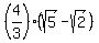 %284%2F3%29%28sqrt%285%29-sqrt%282%29%29