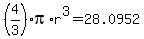 %284%2F3%29%2Api%2Ar%5E3+=+28.0952