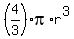 (4/3)pi*r^3