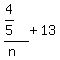 %284%2F5%29%2F%28n%29%2B13